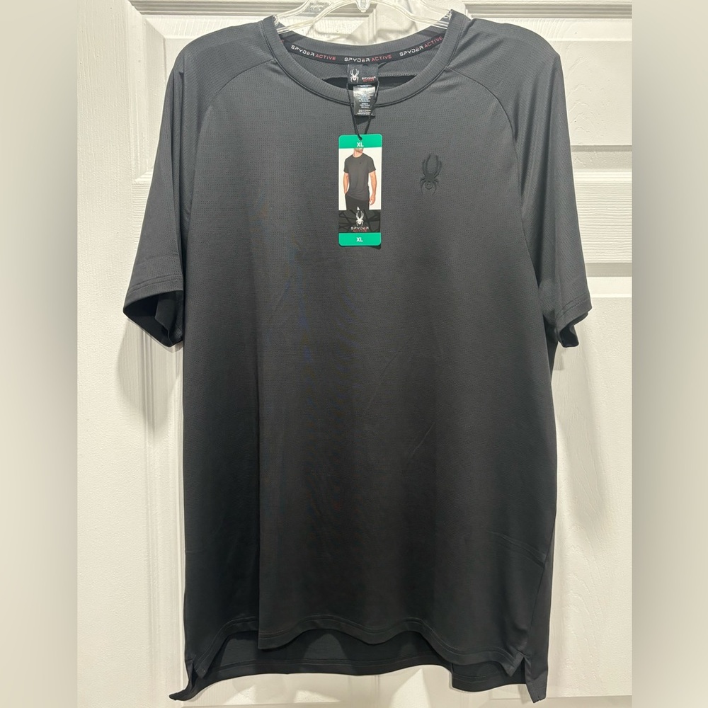 Spyder Active Men’s T-Shirt Black NWT XL Outdoors Cycling Sports Golf Basketball